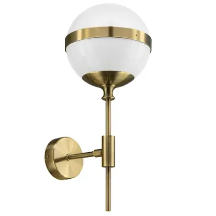 813611 Бра GLOBO 1х40W E14 electroplating bronze/white Lightstar