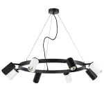 LR018374364 Люстра RULLO 8х50W GU10 ЧЕРНЫЙ/БЕЛЫЙ (571018+214437-4+214436-4)