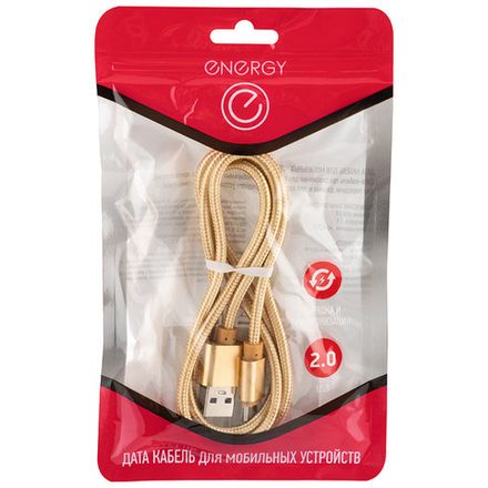 Кабель Energy ET-28 USB/MicroUSB, цвет - золотой
