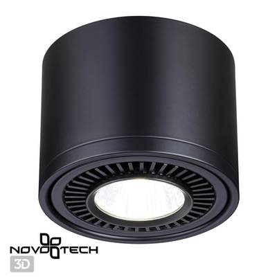 358814 OVER NT21 219 черный Светильник накладной светодиодный IP20 LED 18W 1600Лм 4000K 220V GESSO