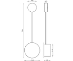 2208-1B,19 Настенный светильник Фирс черный d14 h50 Led 5W (4000K)