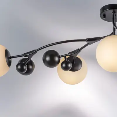 815557 Люстра CROCO 5х5W (led) G9 ЧЕРНЫЙ МАТОВЫЙ/БЕЛЫЙ Lightstar