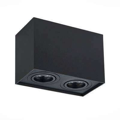 ST109.407.02 Светильник потолочный Мат. черный GU10 2*50W  L181xW100xH123 220V Без ламп