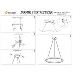 08214,19A(3000K) Подвес Тор черный d80 h150 Led 50W (3000K) 2 типа крепления
