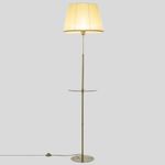 Citilux Линц CL402983T Торшер бронза со столиком и кремовым абажуром