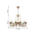 Подвесная люстра Chateau 2163-12P, 12*E14*40W. ТМ F-Promo