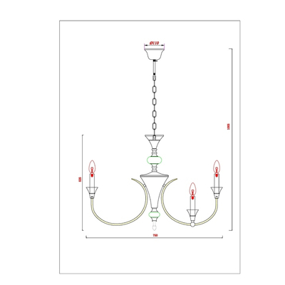 Подвесная люстра Arte Lamp COLLINETTA A4094LM-12PB, 12хE14