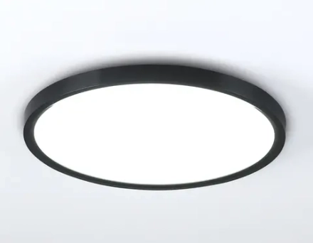Потолочный светодиодный светильник FZ3055 BK черный IP44 33W+10W 6400+6400К D375*40 (Без ПДУ)