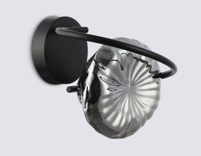 Светильник настенный LH15005 BK/SM черный/дымчатый G9 max 40W 195*210*170