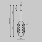 Подвесной светильник Амулет / Amulet 3000К 16Вт, MOD555PL-L11G3K. TM Maytoni