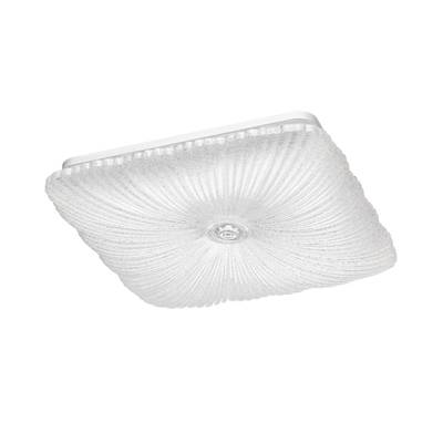7730/48L PIKO LED SN Светильник металл/пластик/белый/прозрачный LED 48Вт 3000-6000K 400х400 IP20 пульт ДУ FORTUNA
