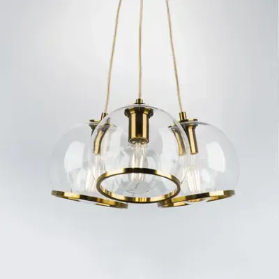 729031 Люстра SFERICO 3х40W E27 ЛАТУНЬ/ПРОЗРАЧНЫЙ Lightstar