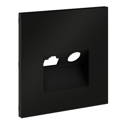 VLS002708 Накладка для розетки TV+RJ45 кат. 6, S70 (черный матовый). (ТМ Maytoni)
