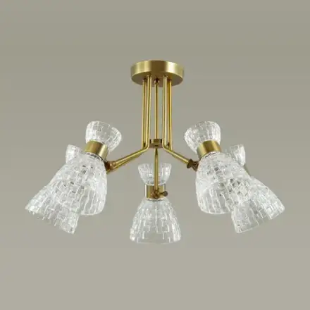 3704/5C COMFI LN26 110 античная бронза Люстра потолочная E14 5*40W 220V JACKIE