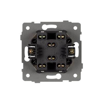 Механизм выключателя двухклавишный проходной SWT-MKP2-PL-GD-V (250V, 10A) (Arlight, -)