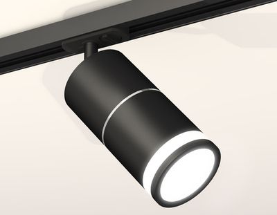 Комплект трекового светильника с акрилом XT7402012 SBK/PSL/FR черный песок/серебро полированное/белый матовый MR16 GU5.3 (A2537, C7402, A2070, C7402, N7121)