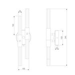 Настенный светильник со стеклянными плафонами 557/4, G4х4