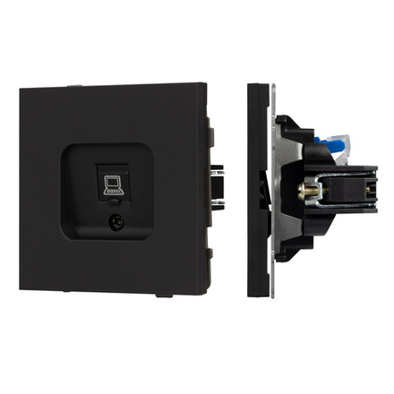 Механизм компьютерной розетки SCT-TENDO-MPC1-SFPL-BK (RJ-45, CAT6) (Arlight, -)