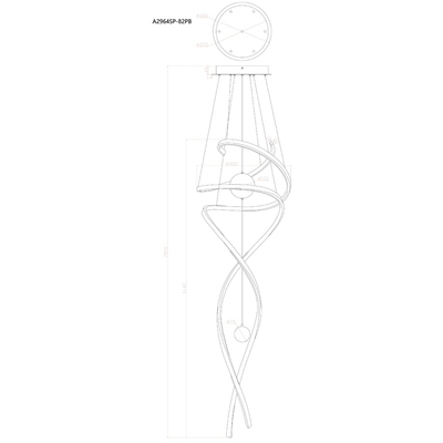 Подвесная люстра Arte Lamp EUPHORIA A2964SP-82PB, 1хLED