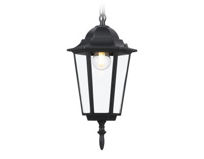 Светильник уличный подвесной ST2029 BK/CL черный/прозрачный IP54 E27 max 40W D150*780