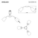 SLE103002-03 Люстра потолочная Хром/Черный E14 3*40W