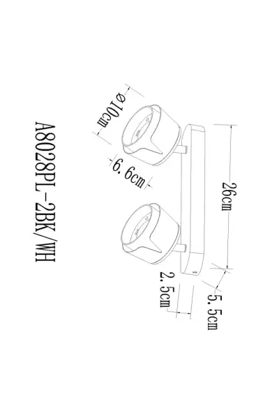 Спот Arte Lamp AMAKS A8028PL-2BK, 2хGX53