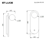 SL1194.431.01 Светильник настенный ST-Luce Бежевый, Черный/Белый G9 1*5W 4000K