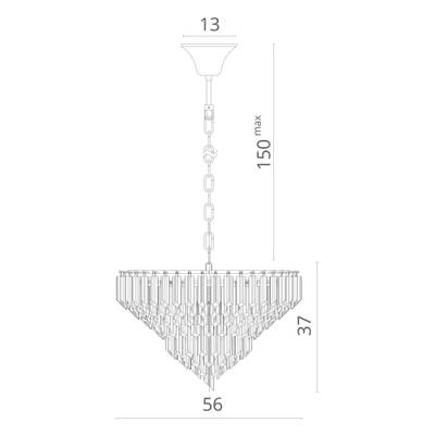 Подвесная люстра Divinare FRIZZANTE 1683/01 LM-7, 7хE14
