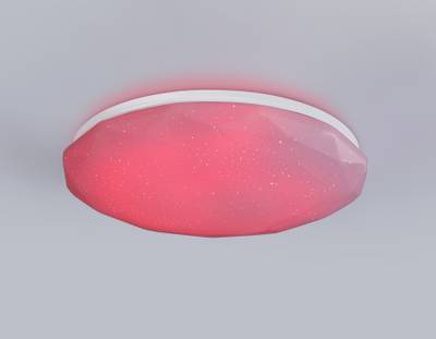 Потолочный светодиодный светильник с пультом FZ417 WH белый IP20 46W 3000K-6500K+RGB D380*60 (ПДУ ИК)