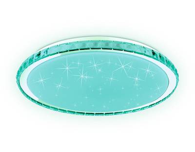 Светодиодный светильник c подсветкой RGB FF501 CH хром 60W 3000-6400K D400*70 (ПДУ ИК)