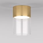 Светильник потолочный светодиодный 10W 4000К латунь/прозрачный 25047/LED