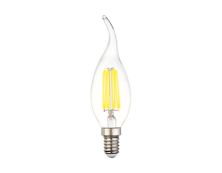 Светодиодная лампа Filament LED C37L-F 6W E14 4200K (60W)