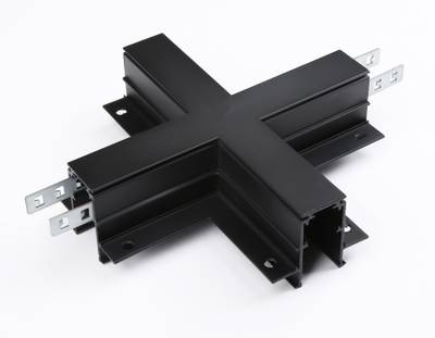 Коннектор х-образный для встраиваемого шинопровода Magnetic GL3358 BK черный 170*170*46,8