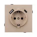 Механизм розетки с USB зарядкой SCT-TENDO-MUAC-PL-GD (230V, 16A) (Arlight, -)