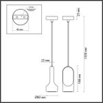 7010/1B L-VISION ODL25 235 Подвесной светильник серый/камень IP20 LED 1*5W 3000K 220V PIETRA