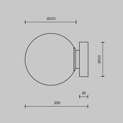 Настенный светильник (бра) Базовая форма / Basic form E14х1, MOD321WL-01G3. TM Maytoni
