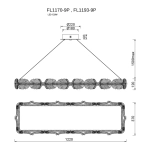 Люстра подвесная Pianta FL1170-9P, LED