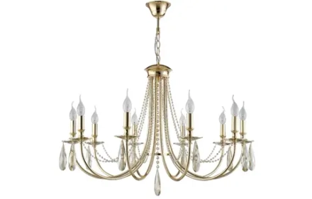 Люстра Crystal Lux VICTORIA SP10 GOLD/AMBER 3340/310