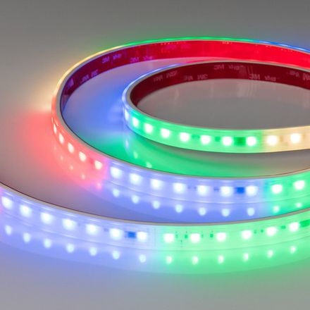Лента герметичная DMX-PS-B70-14mm 24V RGBW-Warm-PX7 (17 W/m, IP67, 5060, 5m) (Arlight, CRI&gt;90)