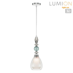8293/1A MODERNI LN26 367 хром/белый/прозрачный, металл/стекло/хрусталь Подвес E27 1*60W 220V GANNA