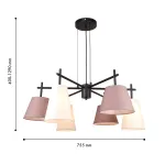 Подвесная люстра Carino 4621-6P, 6*E14*40W. ТМ F-Promo