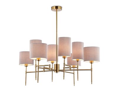 Светильник на штанге LH72383/8 BS/GR латунь/серый E14*8 max 40W D810*705