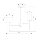 Умный потолочный светильник 60162/6 латунь, E14х6