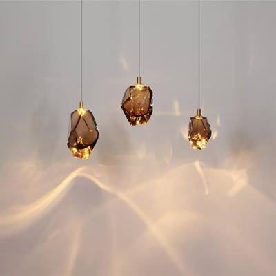 7112/4LB L-VISION ODL25 Подвесной светильник бронзовый/коньячн. стекло/металл IP20 LED 4W 300Лм 3000K 200° 220V GEMME