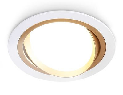 Светильник встраиваемый поворотный точечный TN51912 WH/GD белый/золото GX53 max 12W D115*23
