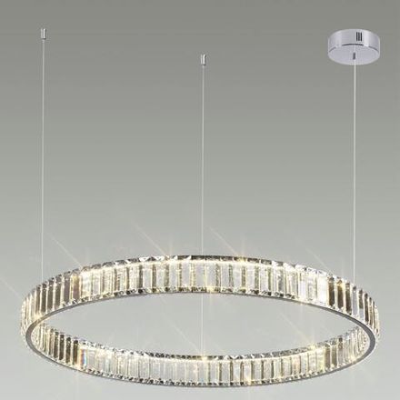 4930/45L L-VISION ODL24 609 хром/прозрачный металл/хрусталь Люстра LED 45W 4000K 5350Лм VEKIA