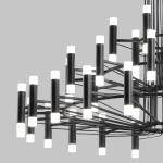 Подвесная люстра Arte lamp EMPIRE A2482SP-84BK, 1хLED