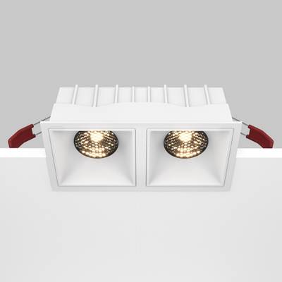 Встраиваемый светильник Alfa LED 3000K 2x15Вт 36° Dim Triac, DL043-02-15W3K-D-SQ-W. TM Maytoni