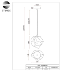 SL1175.103.01 Подвес ST-Luce хром/прозрачный E14 1*40W