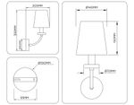 Светильник настенный LH75359 SB/WH бронза/белый E14 max 40W 140*205*350